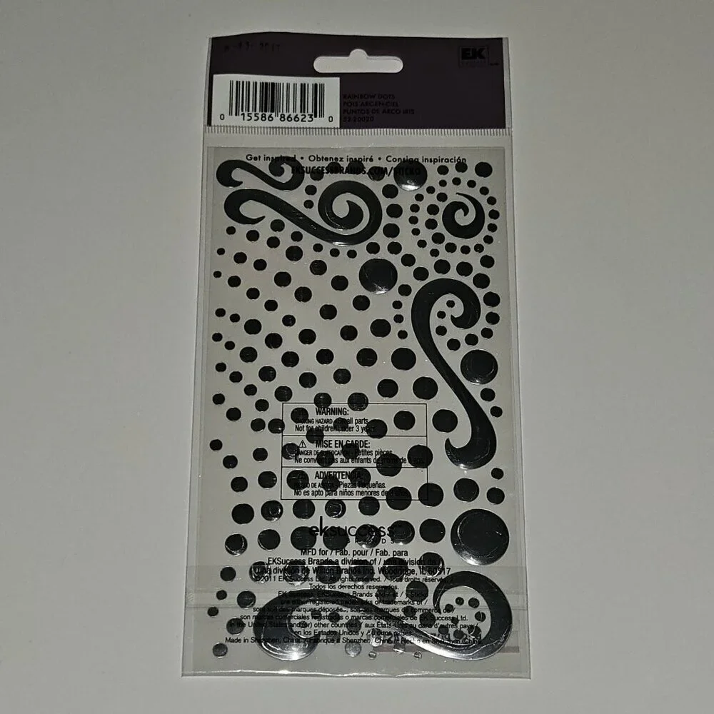 NEW Dimensional Stickers Lot Red Roses Rhinestones Rainbow Dots Scrapbooking